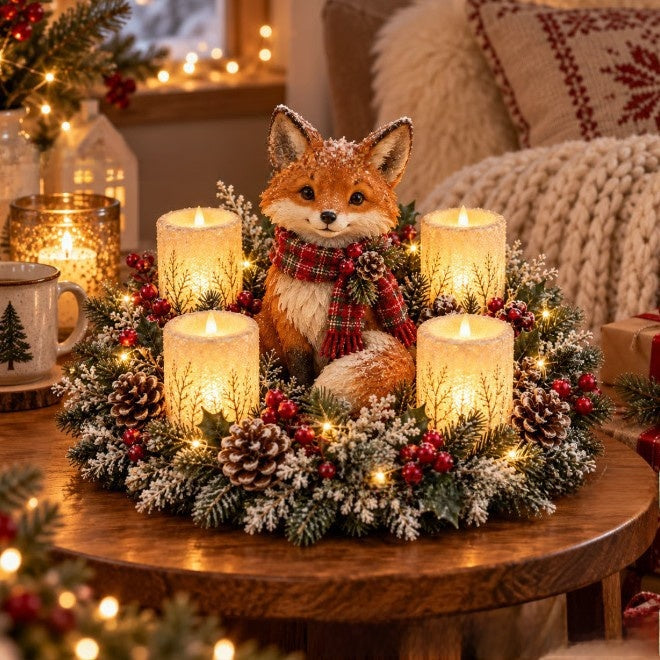 Velmerry Illuminated Christmas Centrepiece, shown illuminated