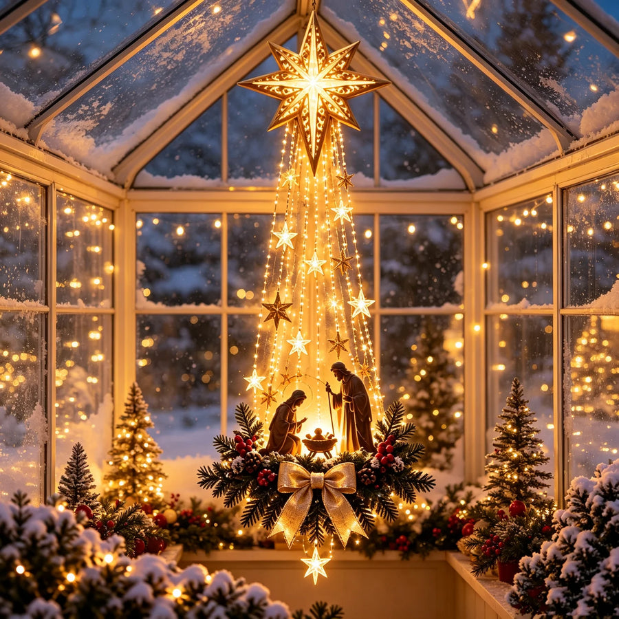 Illuminated Nativity Wall Decor
